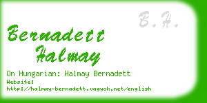 bernadett halmay business card